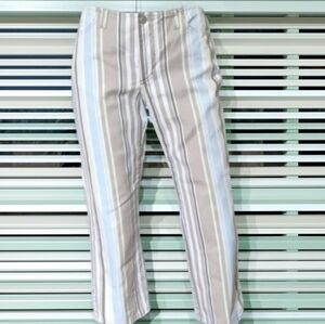 Jordache Striped No Waistband crop jeans